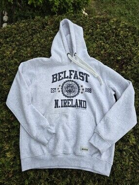 Irish Connexxion Gray Hoodie Size L Belfast N Ireland Pullover
